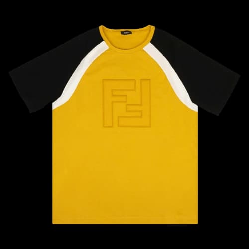 Fendi FF Print Short-Sleeve T-shirt 'Yellow/Black'