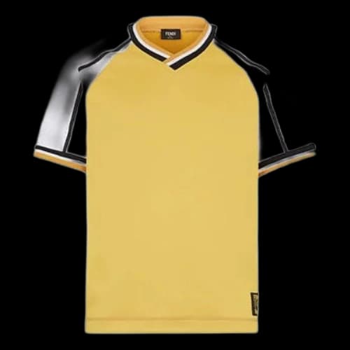 FENDI SS21 Casual Short Sleeve Yellow
