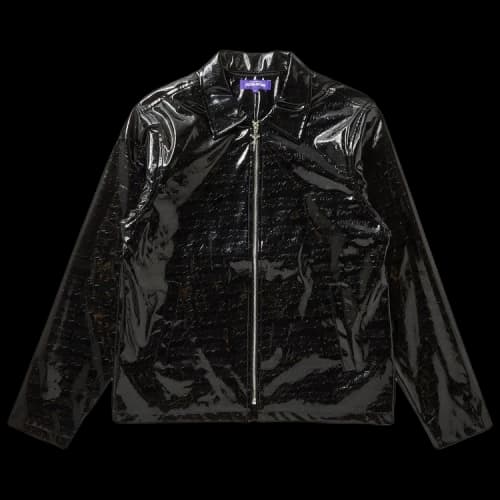 Fucking Awesome Stamp Embossed Liquid Vinyl Work Jacket 'Black'