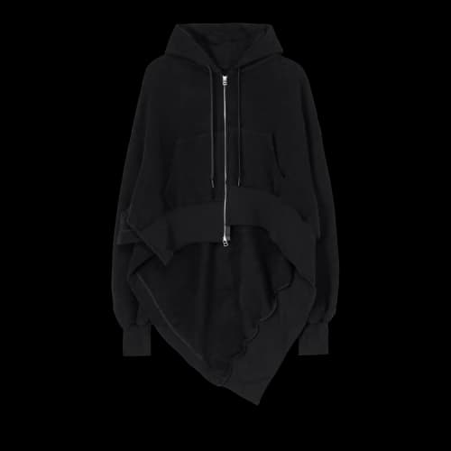 Yohji Yamamoto Regulation Unbalance Hoodie 'Black'