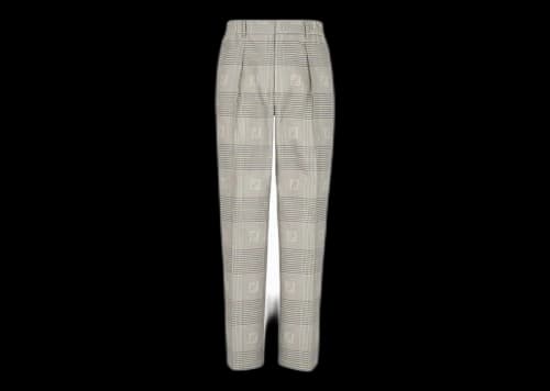 Fendi by Marc Jacobs Prince of Whales Check Trousers Gray