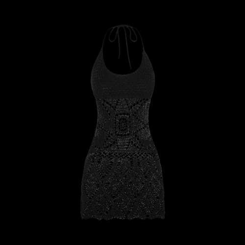 Kith Frankies Bikinis X Jennie Gabriella Crochet Coverup 'Black'