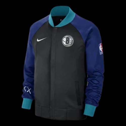 Nike x Kaws x NBA Brooklyn Nets City Edition Jacket 'Black Blue Green'