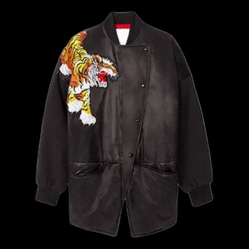 KENZO x Kansaiyamamoto Crossover SS21 TIGER Embroidered Aviator Black Jacket