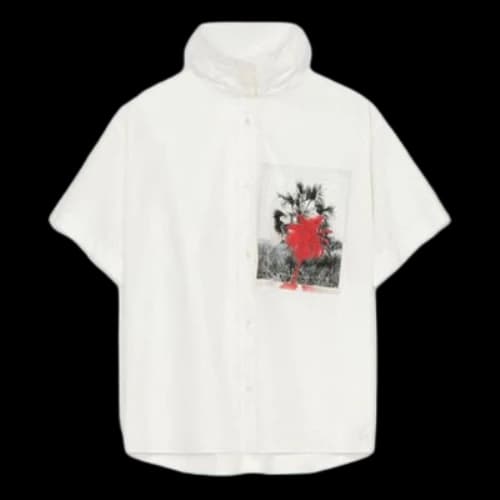 KENZO SS21 520 Series Chest Printing Pattern White Shirt