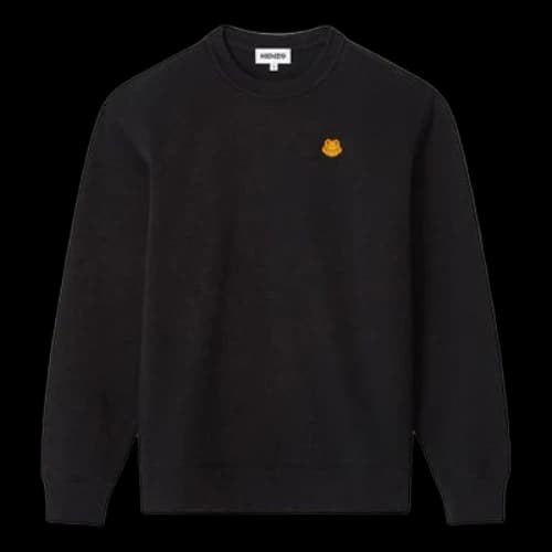KENZO SS21 Embroidery Round-neck Swea Black (Women's)