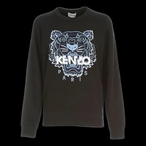 KENZO SS21 Printing Round-neck Swea Black (Women's)