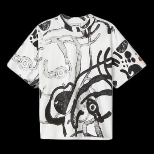 KENZO SS21 K-Tiger Large Short Sleeve White T-Shirt