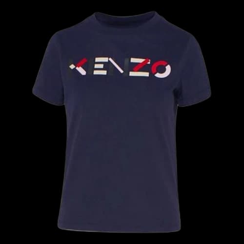 KENZO SS21 Logo Printing Round-neck Blue