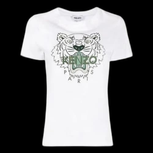 KENZO SS21 Logo Round-neck Short Sleeve White