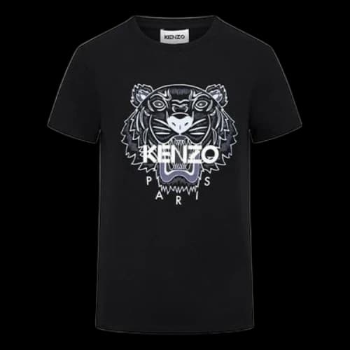 KENZO SS21 Logo Round-neck Short Sleeve Black