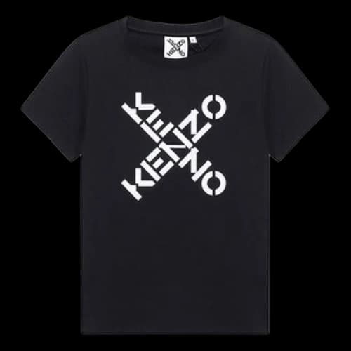 KENZO SS21 Big X Pattern Round Neck Short Sleeve Black