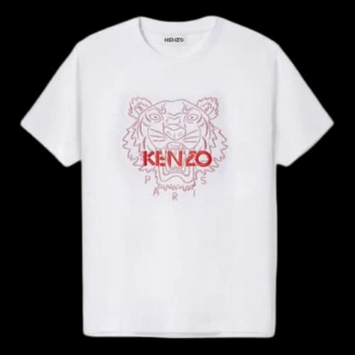 KENZO Unisex Chinese New Year Capsules Series SS21 Embroidery Tee White