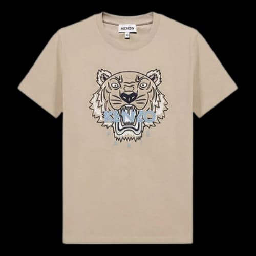 KENZO SS21 Tiger Head Embroidery Cotton Yellow