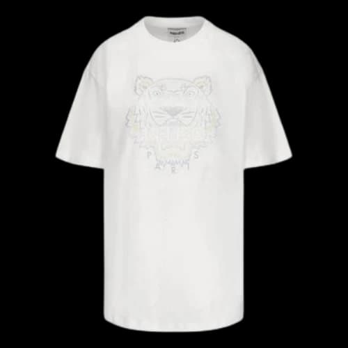 KENZO SS21 Classic Tiger Head Pure Cotton Short Sleeve White