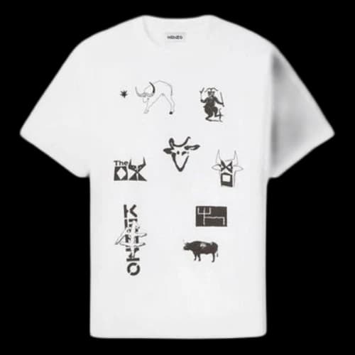KENZO SS21 Casual Round Neck Short Sleeve White