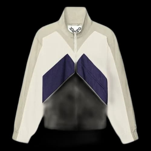 KENZO SS21 Colorblock Zipper Jacket Light Brown