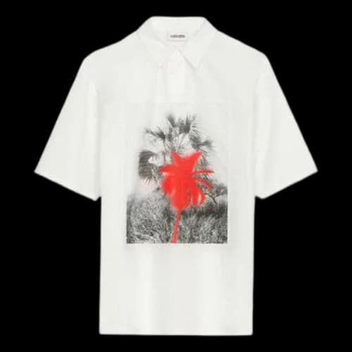KENZO Printing Pattern Short Sleeve Casual Shirt White