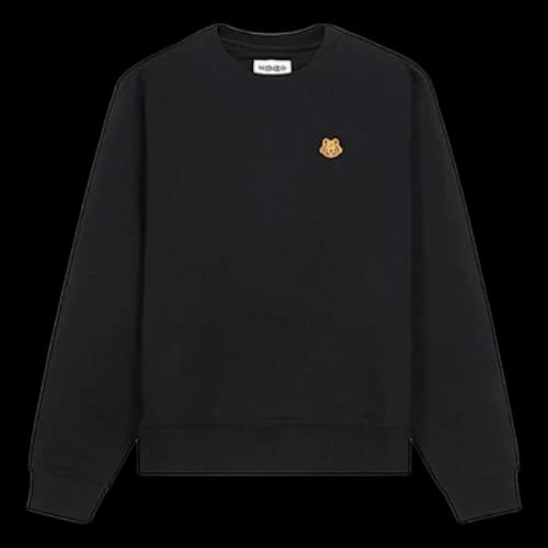 KENZO SS21 Logo Round Neck Long Sleeves Black