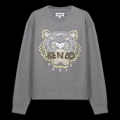 KENZO Men's SS21 Tiger Crew Neck Grey