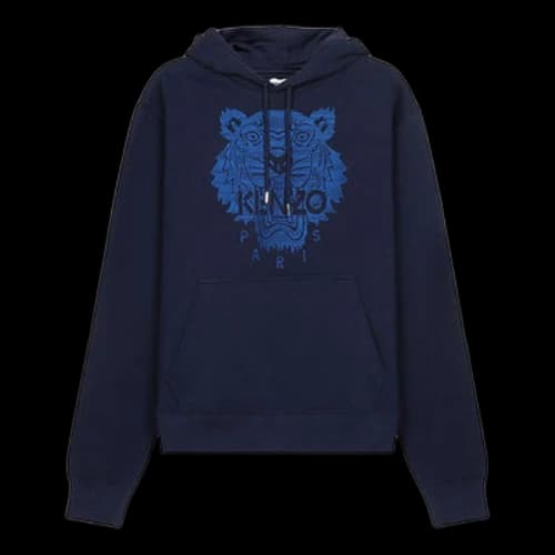 KENZO SS21 Tiger Head Embroidered Navy Blue