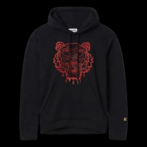 KENZO China Capsule Series Alphabet Tiger Head Embroidered Black