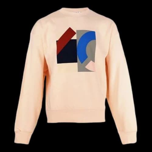 KENZO SS21 Geometry Pattern Printing Round Neck Pullover Yellow