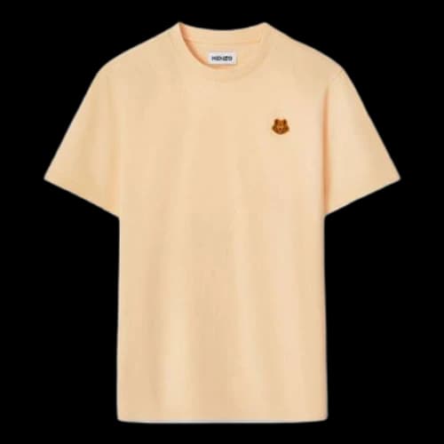 KENZO SS21 Small Tiger Head Micro Mark Pattern Embroidered Round Neck Short Sleeve T-Shirt