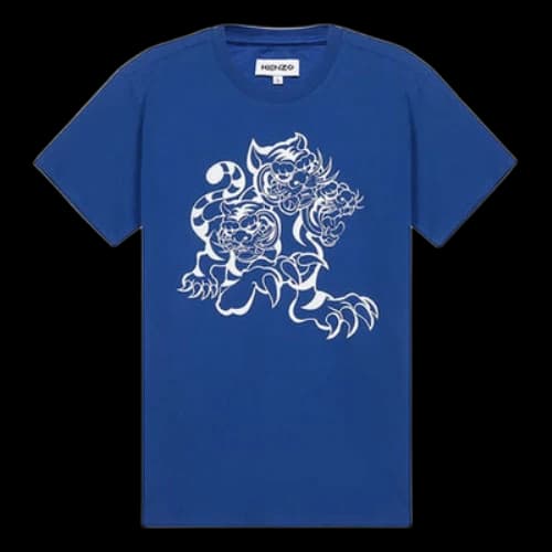 KENZO SS21 Tiger Printing Short Sleeve Royal blue