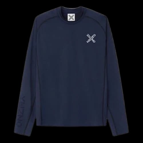 KENZO SS21 Little X Round Neck Pullover Long Sleeves Blue