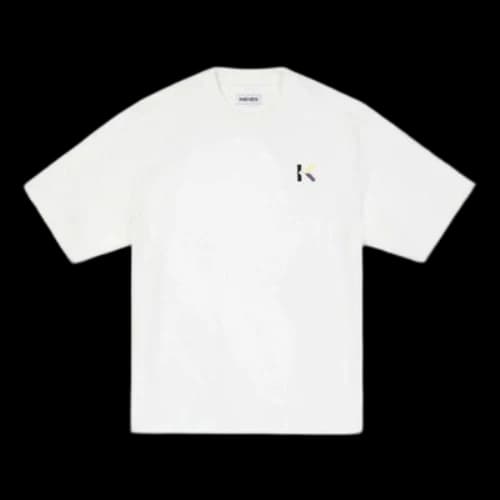 KENZO SS21 Logo Embroidered Short Sleeve White
