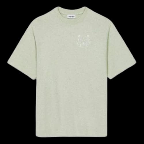 KENZO Tiger Head Pattern Printing Loose Round Neck Short Sleeve Mint Green