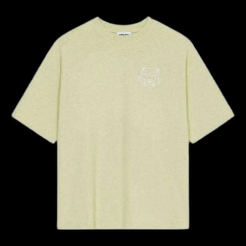 KENZO FW21 Tiger Head Printing Round Neck Short Sleeve Mint Green T-Shirt