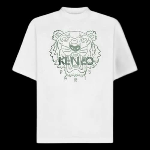 KENZO Tiger Head Loose Short Sleeve White