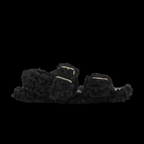 Marni Fussbett Shearling Double Buckle Sandal 'Black' (Women's)