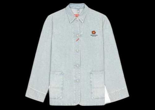 KENZO x Nigo Boke Flower Women's Crest Denim Workwear Jacket Sky Blue