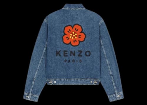 KENZO x Nigo Boke Flower Embroidered Denim Tracker Jacket Blue
