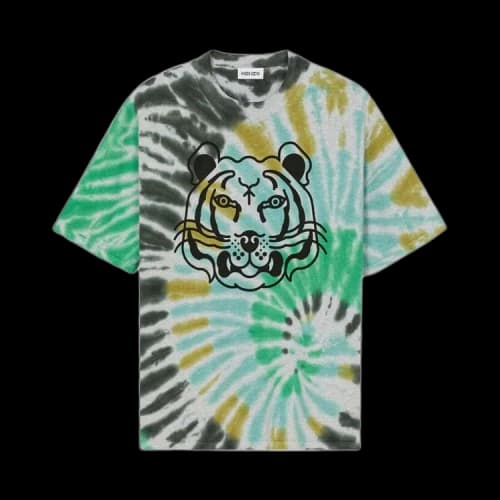 Kenzo K Tiger Tie Dye T-Shirt 'Mint'