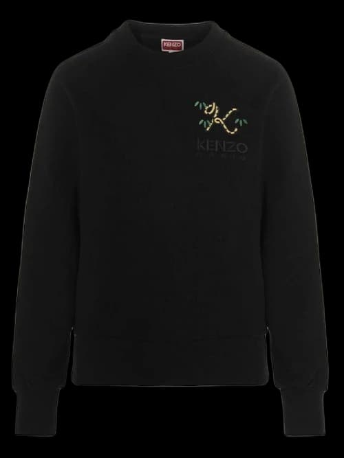 KENZO x Nigo Tiger Tail Logo Embridered Sweatshirt Black