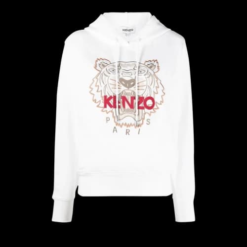 Kenzo Tiger Hooded Sweatshirt 'White'