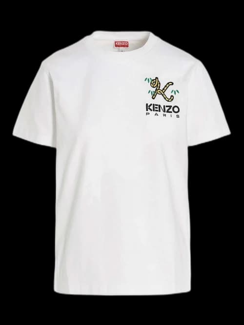 KENZO x Nigo Tiger Tail Logo Embridered T-shirt White
