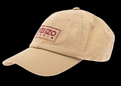 KENZO Logo Patch Baseball Hat Beige