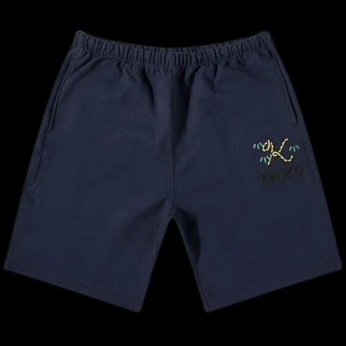 KENZO x Nigo Tiger Tail Logo Embridered Shorts Blue