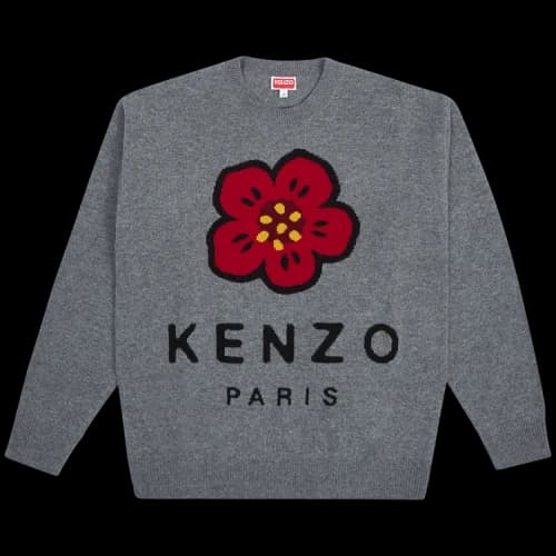 Kenzo Poppy Flower Knitted Jumper 'Grey'