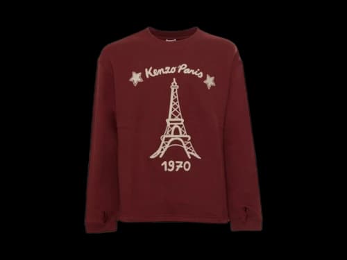 KENZO Souvenir Paris Logo Sweatshirt Burgundy