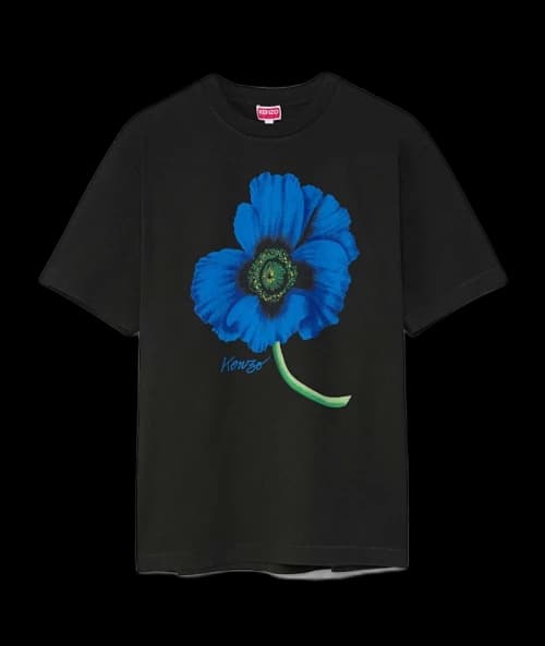 KENZO POPPY by Nigo Front Print T-Shirt Black