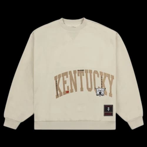 Cactus Jack by Travis Scott x Mitchell & Ness University Of Kentucky Crewneck 'Tan'