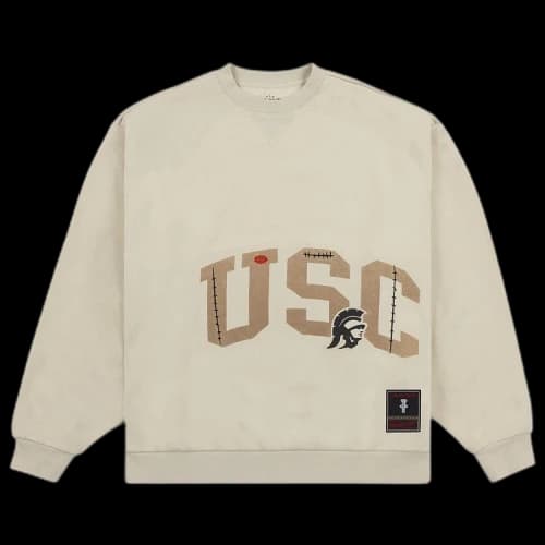Cactus Jack by Travis Scott x Mitchell & Ness University Of Southern California Crewneck 'Tan'