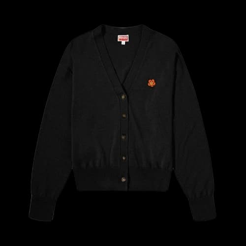 Kenzo Boke Flower Embroidered Cardigan 'Black'