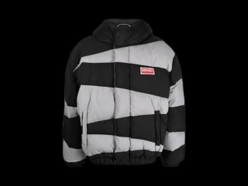KENZO Stripped Padded Jacket Black